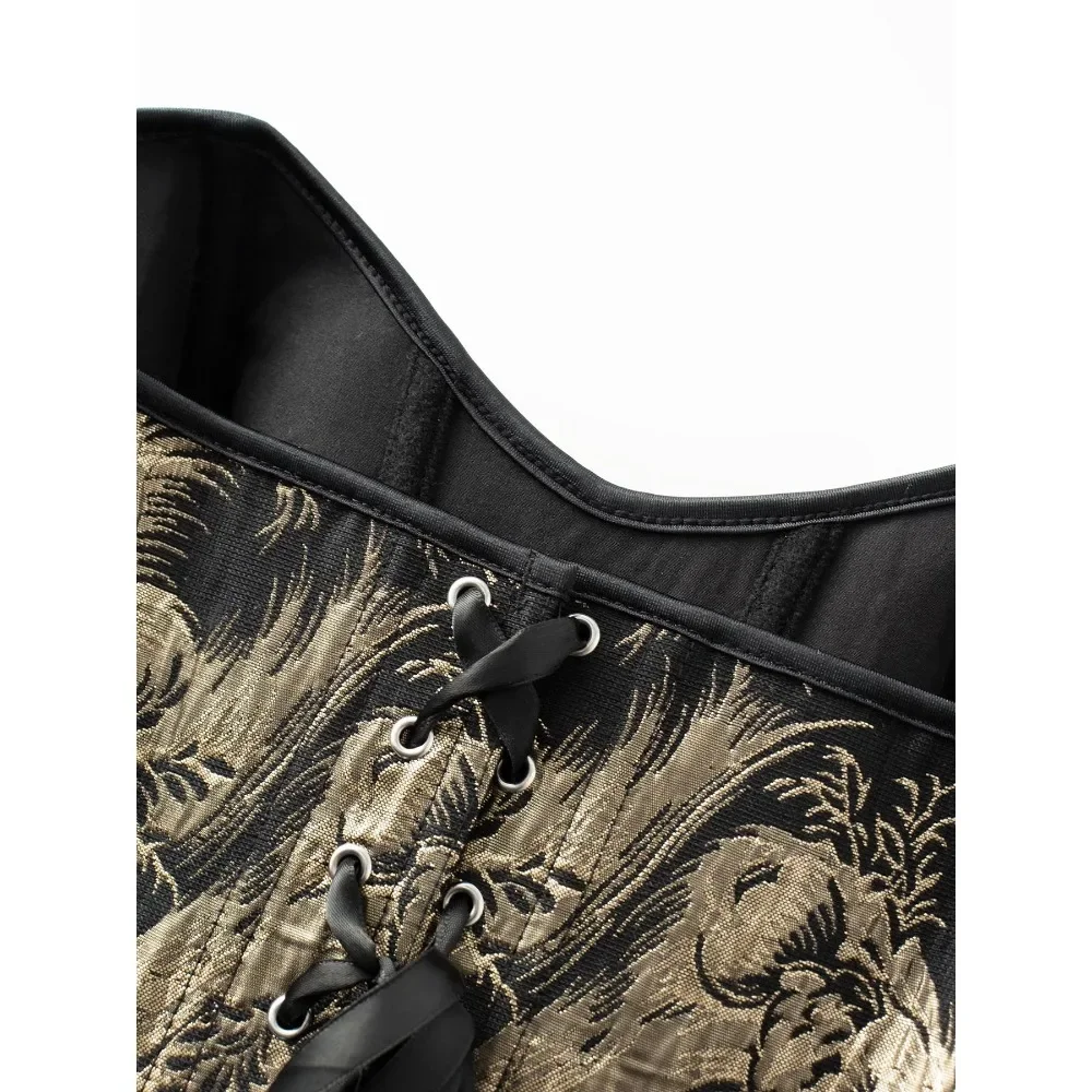 المرأة مشد المحاصيل الأعلى الدانتيل يصل الديباج overالصدر المشدات محدد شكل الجسم الملابس الداخلية مثير امرأة رفع المشدية