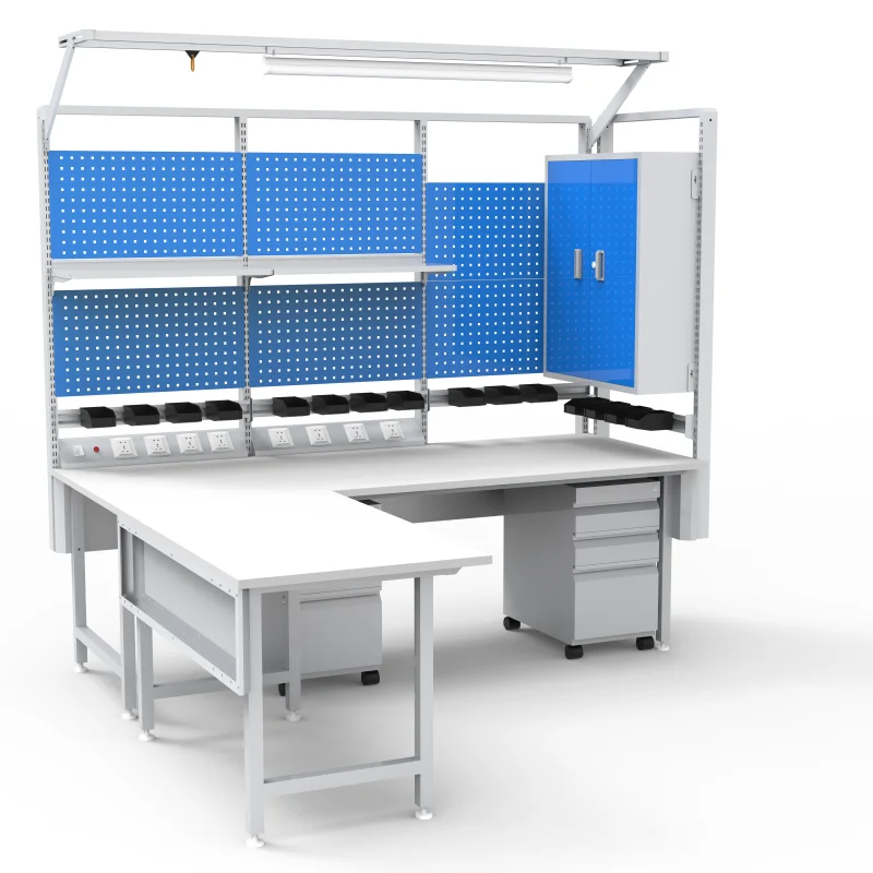 Heavy Duty ESD Workbench with Adjustable Height for Custom Workflows Professional Industrial Workshop Maintenance Worktable