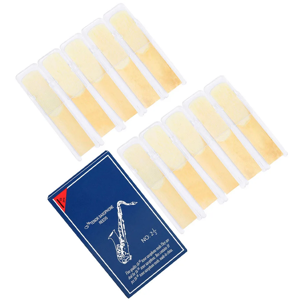 

10Pcs Saxophone Reeds 2.5 Medium Hardness Durable Musical Instrument Accessories for Professional Playing Experience