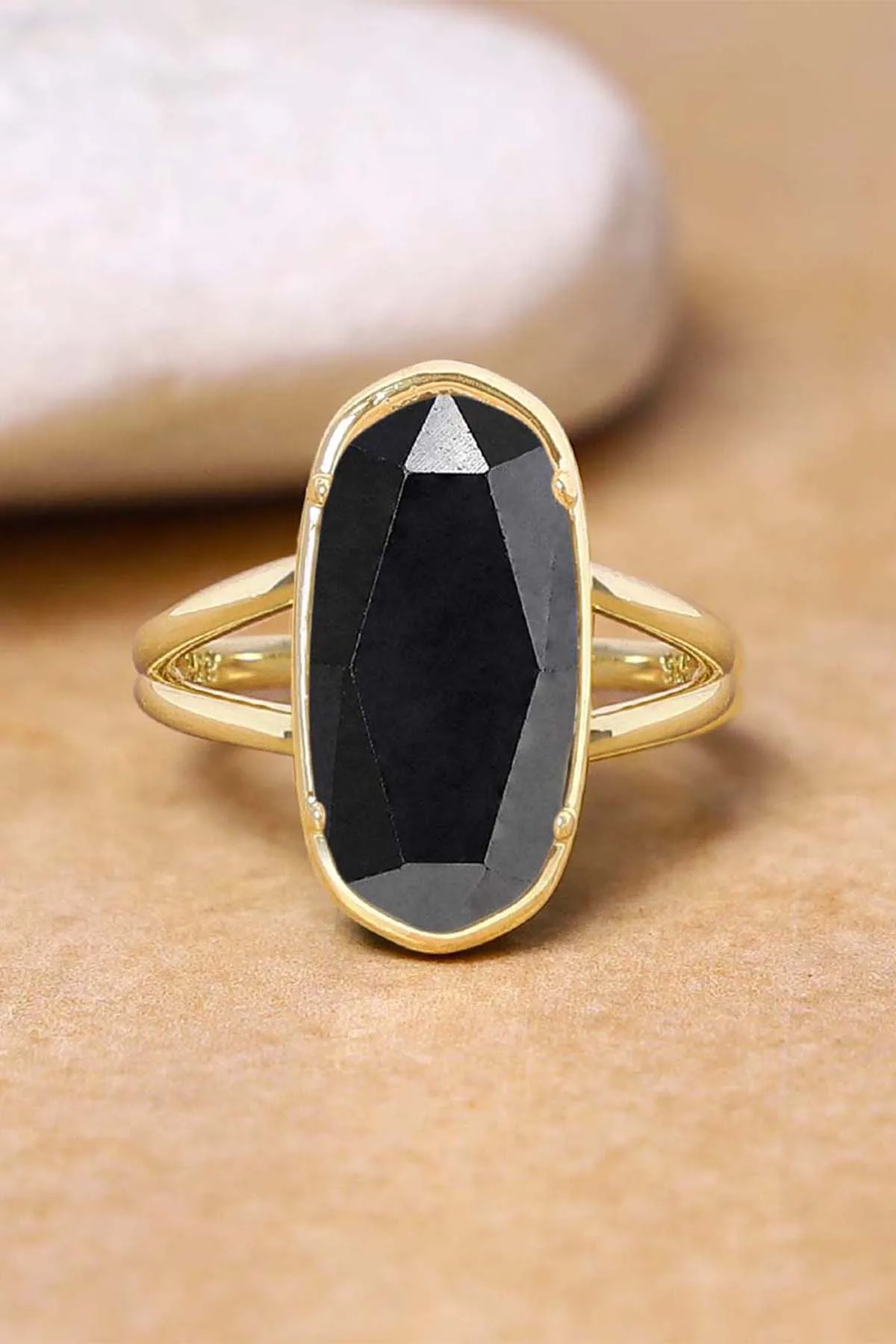 Fashion Gemstone Hematite Casey Ring for Women Girls Christmas Party Gifts Jewelry Ring