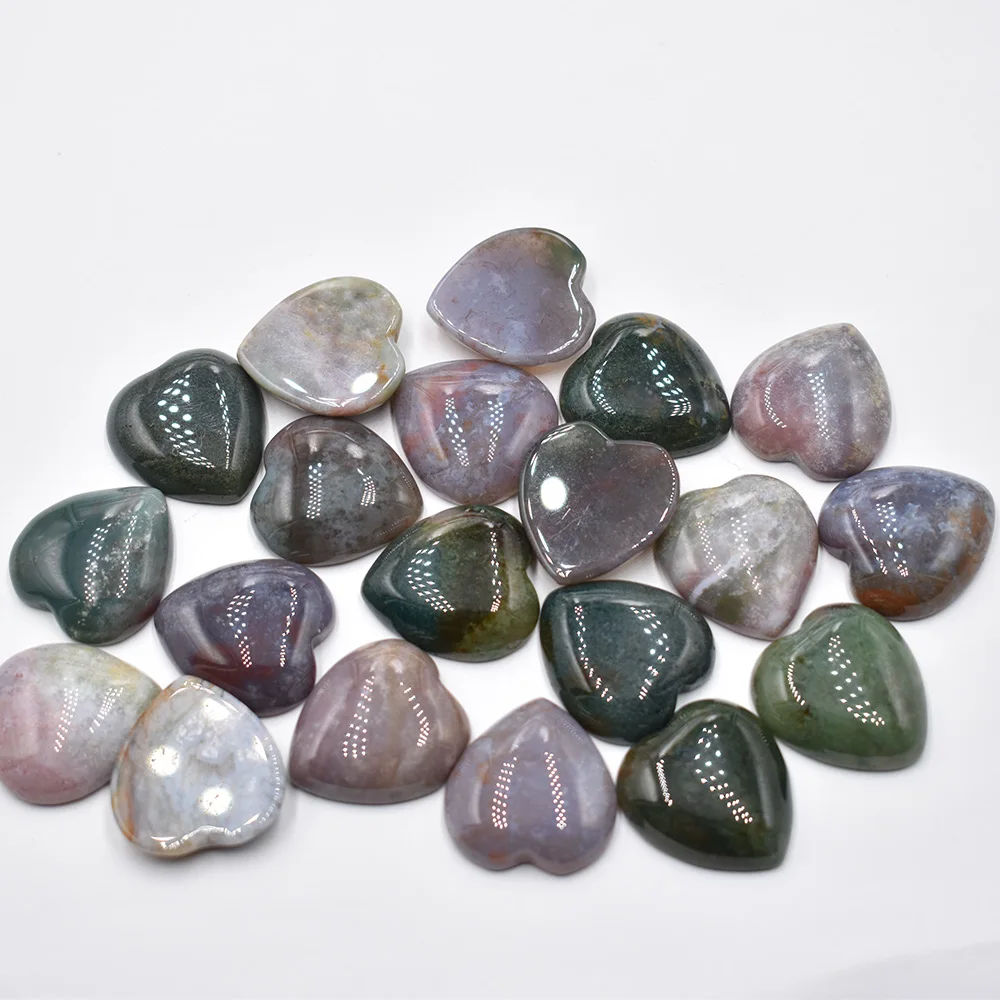 Großhandel 20 Stück/Set Modische 25mm Natürliche Tigerauge Stein Rosenquarz Herzförmige Cabochons Perlen für Schmuckherstellung – Detail 14