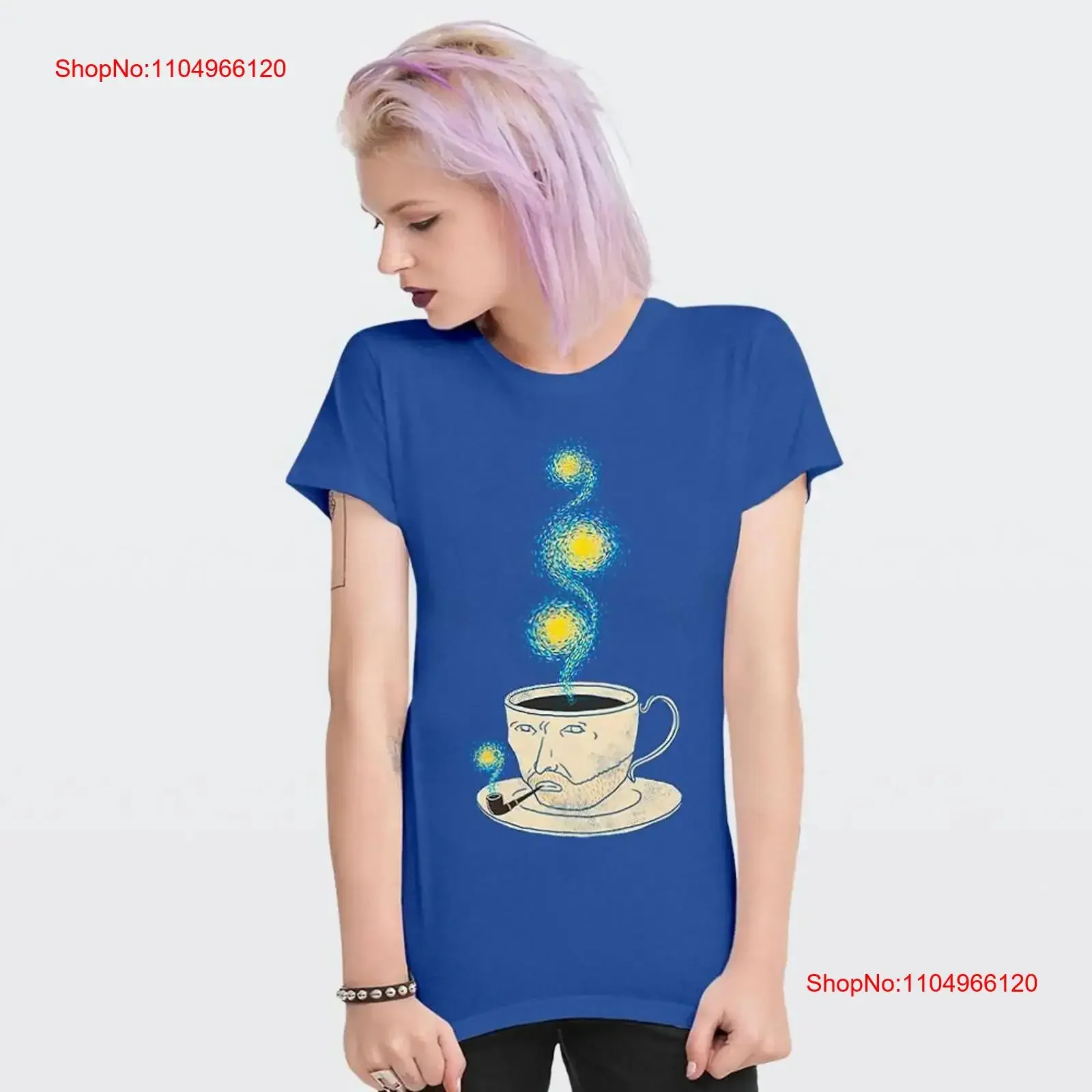 

Vincent van Gogh Cup Of Tea T Shirt Men's and Women's Sizes vintage Washed streetwear Casual Top For Everyday Wear Slightly