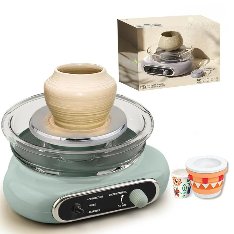 

Electric no-burn pottery machine stepless variable speed version adult DIY production equipment