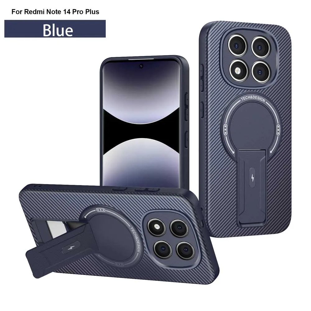 Für Redmi Note 13 14 Pro Plus Unsichtbare Unterstützung Fall für Redmi A3 13C 14C 4G Magnetische Harte Anti-fall Abdeckung