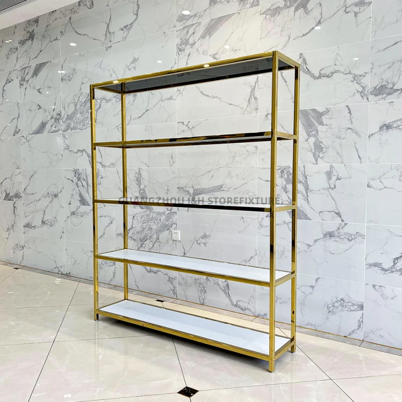 Customised. Custom Shiny Shoes Display Stand Floor Standing Boutique Display Rack Shelf Shoe Bag Organizer Store Layout