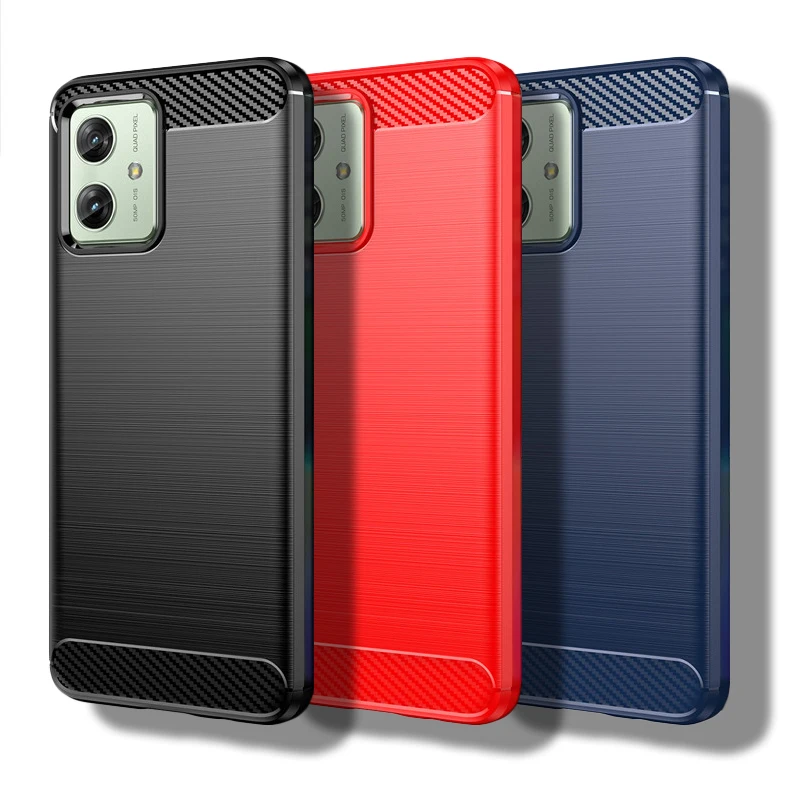 For Motorola Moto G54 5G Case For Moto G54 Cover 6.5 inch Carbon Fiber Shockproof Silicone Bumper For Motorola Moto G54 Coque