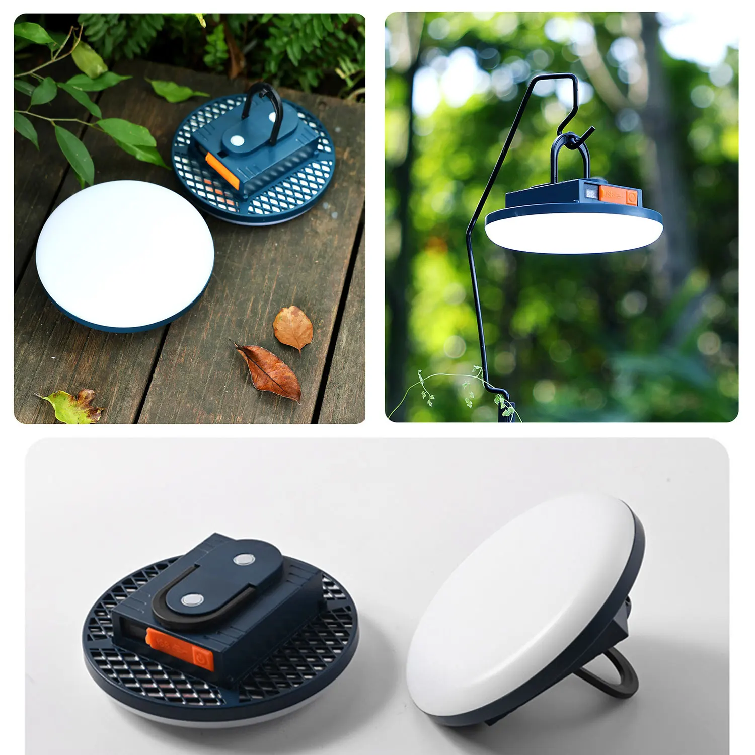 1600LM Camping Lantern 100W Rechargeable 3 Light Modes LED Portable Outdoor Camping Lighting with Magnet Hanging Lamp