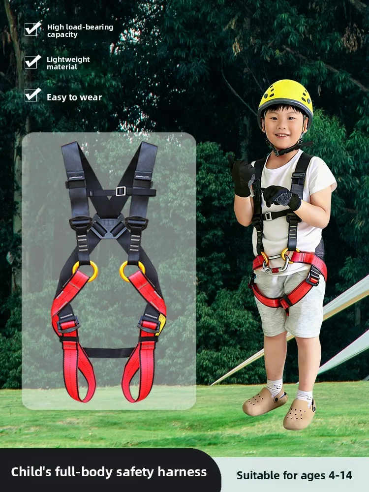 asol-full-body-climbing-safety-belt-outdoor-high-altitude-protection-rope-children's-rock-climbing-belt-comprehensive-safety