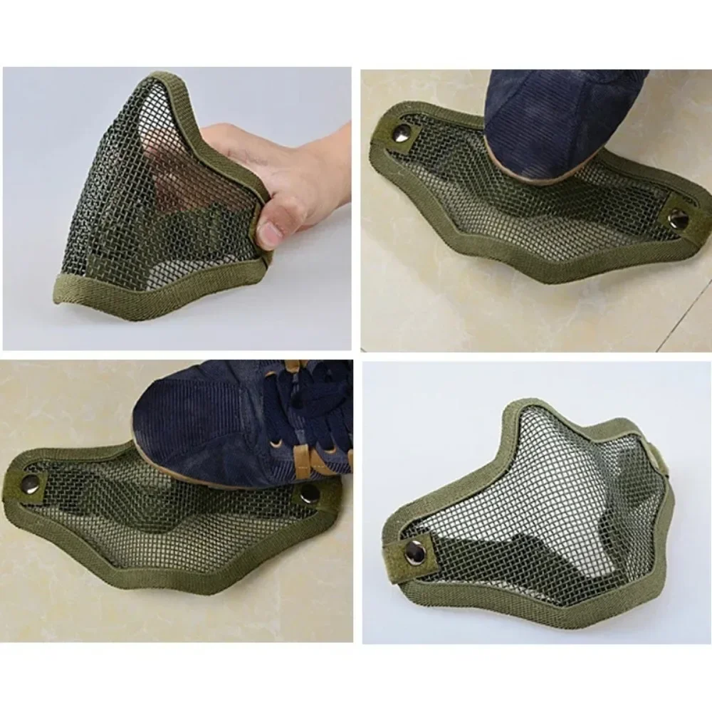 야외 사냥용 전술 에어소프트 마스크, 금속망 보호 마스크, BB 총 액세서리