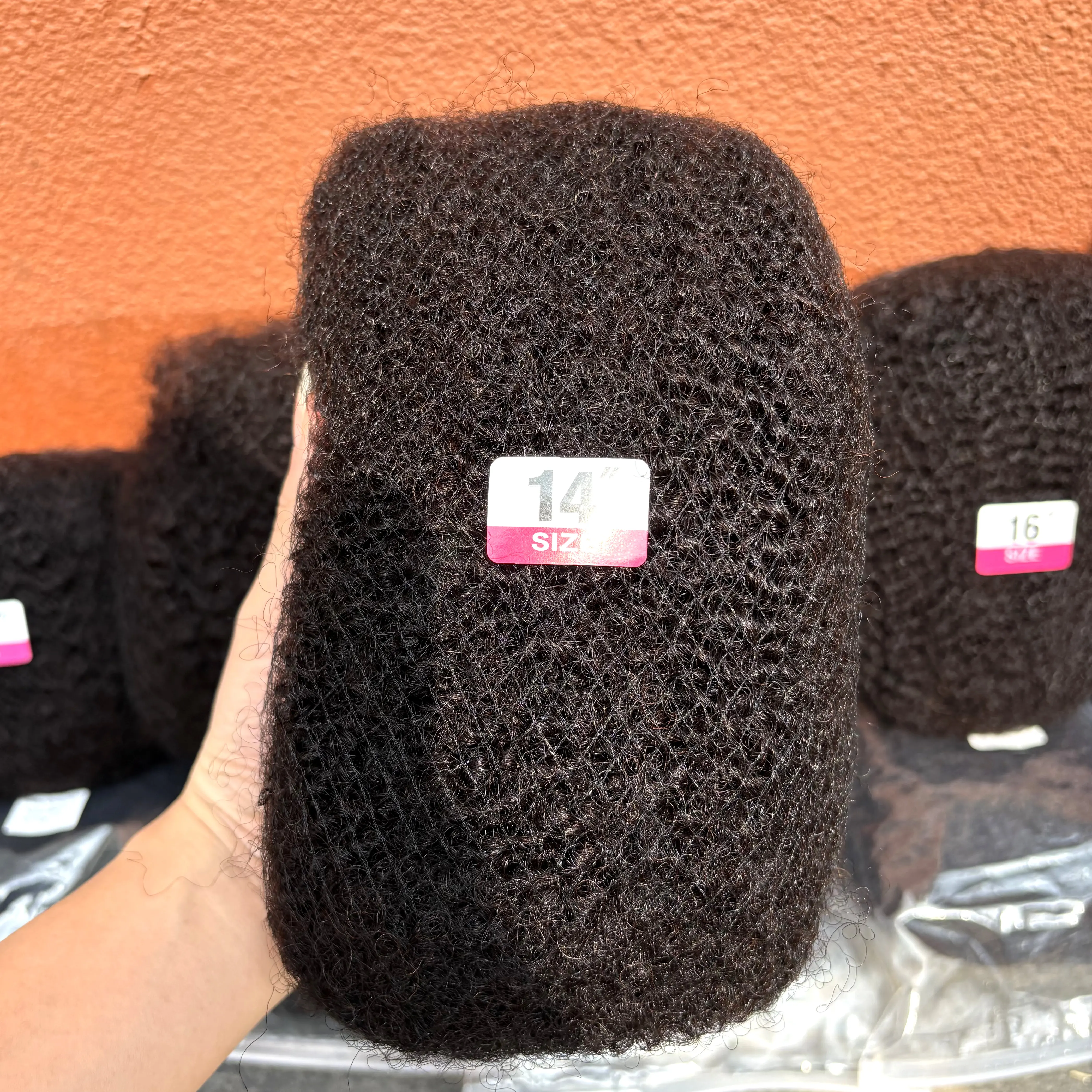 4C Afro Kinky Bulk Human Hair Extensions 10-18Inch No Weft 30/50g 1Pack Peruvian Remy Bulk for Locs Micro Twist Braiding Hair