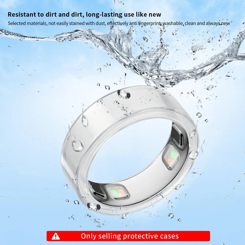 Silicone Protective Cover Sleeve for Oura Ring 5 Flexible Smart Ring Bumper Guard Ultra Thin Shockproof Scratch Resistant Skin