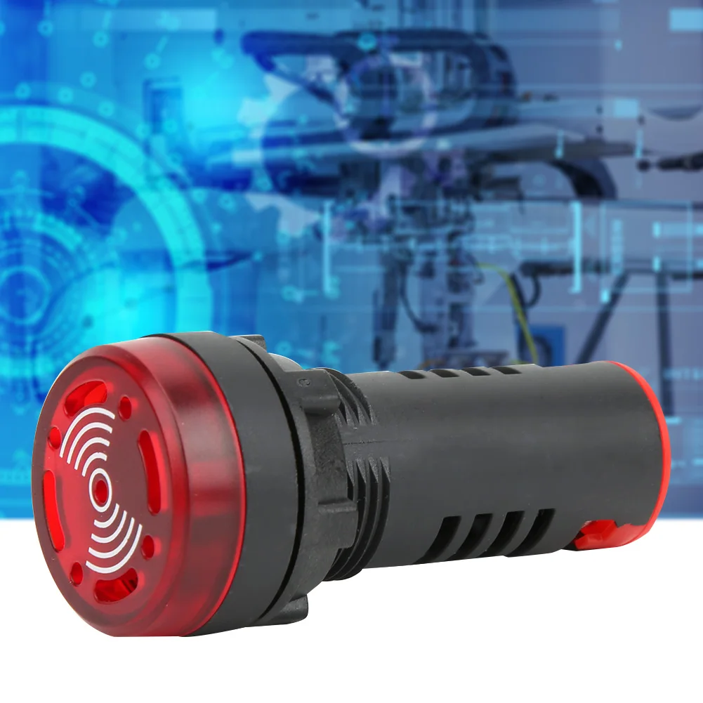10 قطع بيرم ®   LED الطنان AD16 ‐ 22SM مؤشر إنذار فلاش أحمر مصباح الجرس AC / DC24V