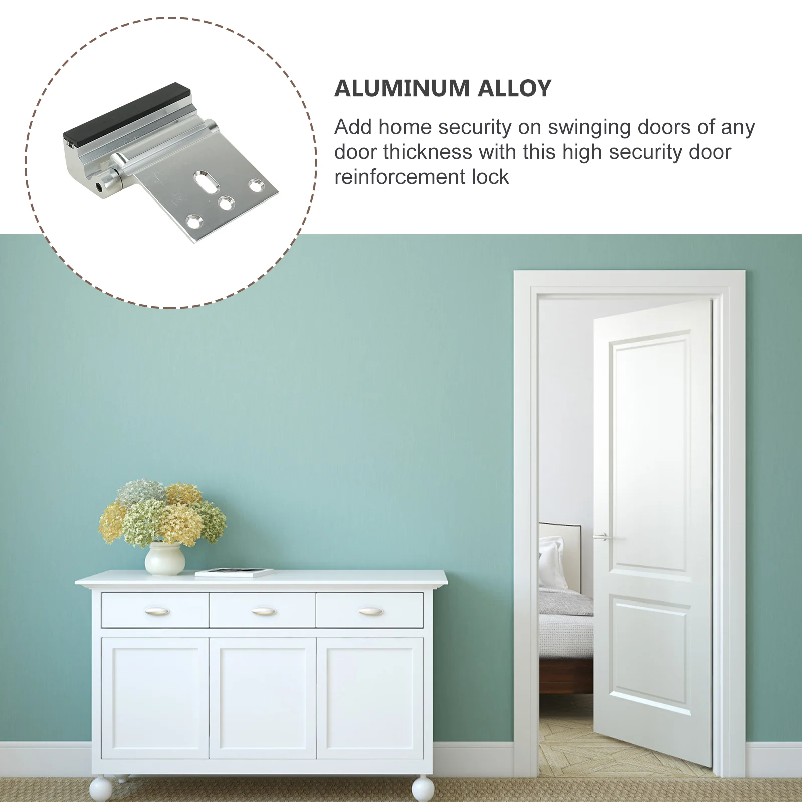 

Aluminum Alloy Reinforced Lock Stiffener Hinges Easy Install Long Lasting Home Security Furniture Door Part Accessories Door