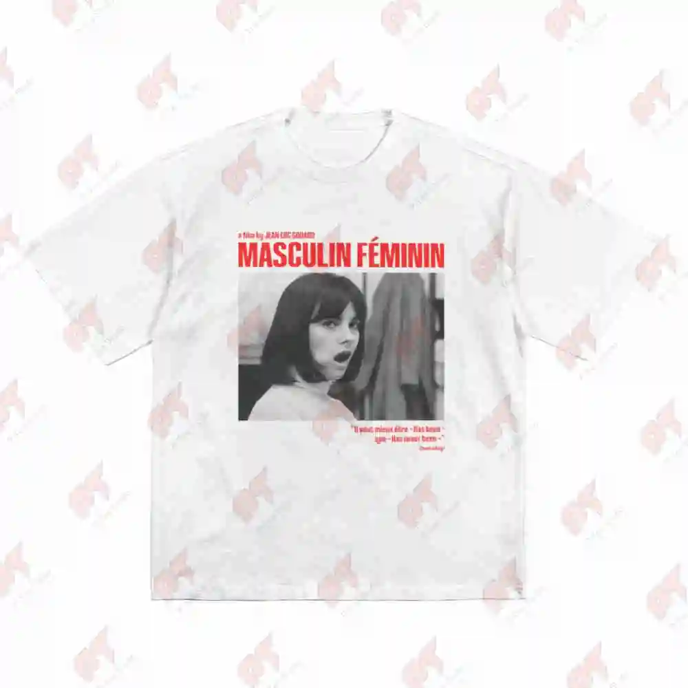 Masculin Feminin Jean Luc Godard Film Cult Short Sleeve Tee 100% Cotton T-Shirt