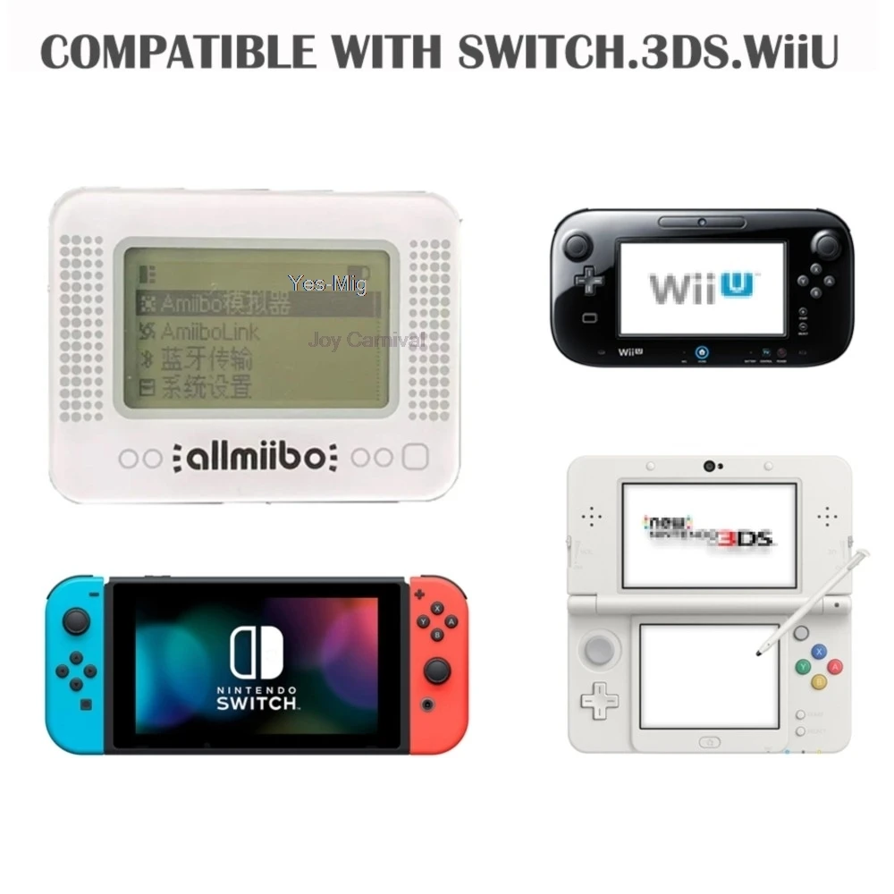 Para allmiibo pixl inteligente cartão nfc swipe bt emulador para nintendo switch acessório de jogos-simulador infinito inteligente