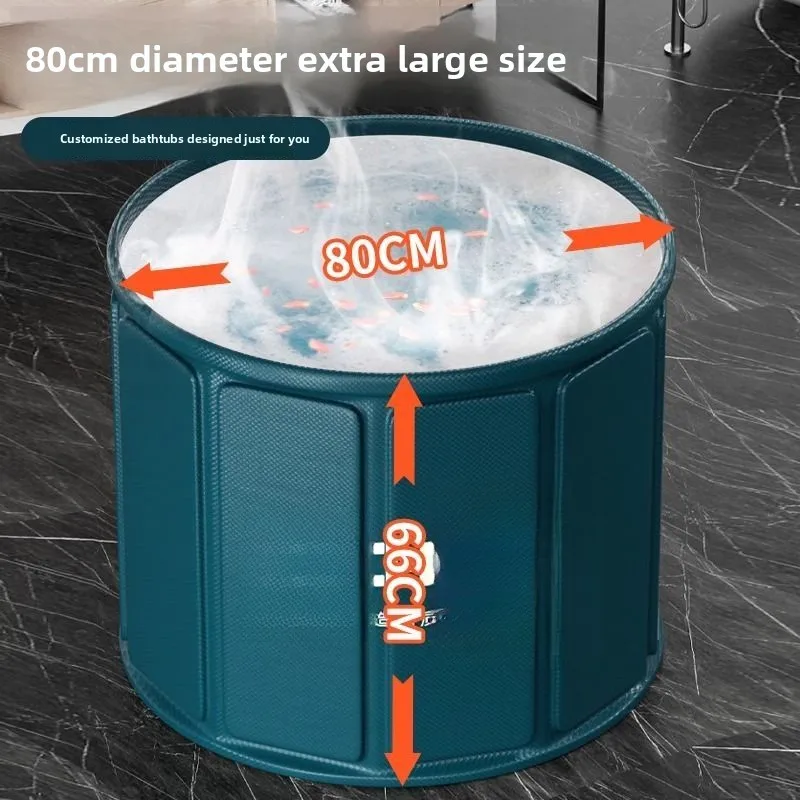 Foldable Bathtub for Adults, Home Soaking Tub for Winter, Portable Bath Barrel for Kids & Adults, Full Body Bath Tub