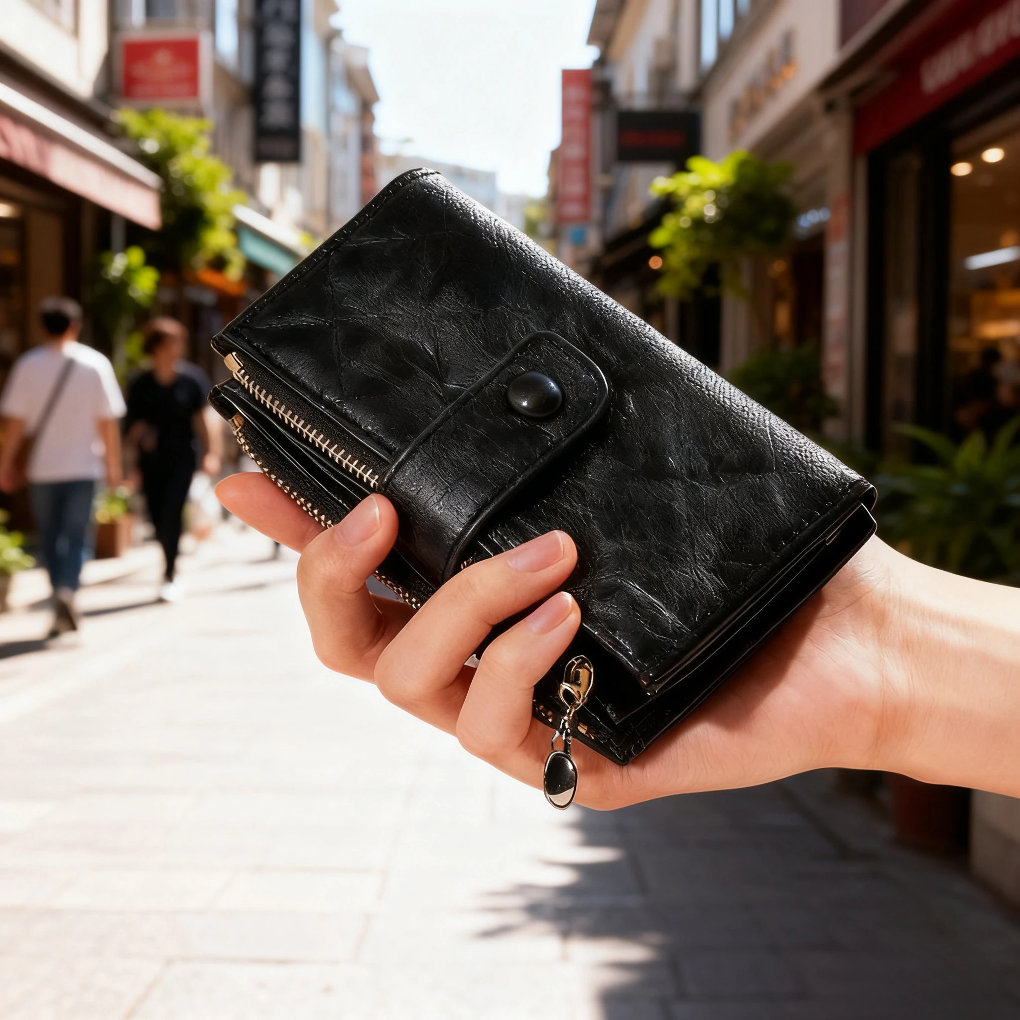 محفظة نسائية كلاسيكية، خصم قصير 70% على المحفظة، حامل بطاقات بسيط ورقيق ومضاد للسرقة وحامل بطاقات Rfid-حافظة بطاقات مدمجة-جيب للنقود #2