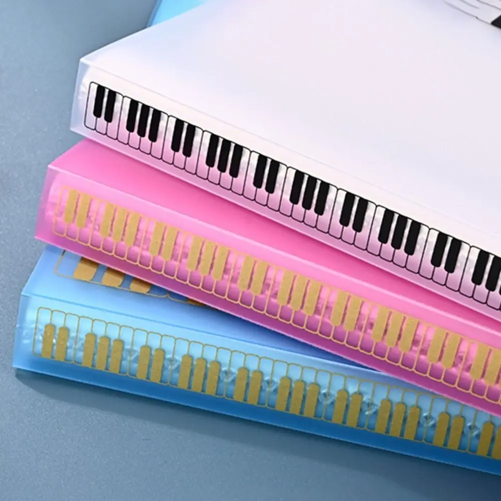 40 Pages A4 Multi-layer Music Score Folder Practice Piano Paper Sheets Document Storage Organizer