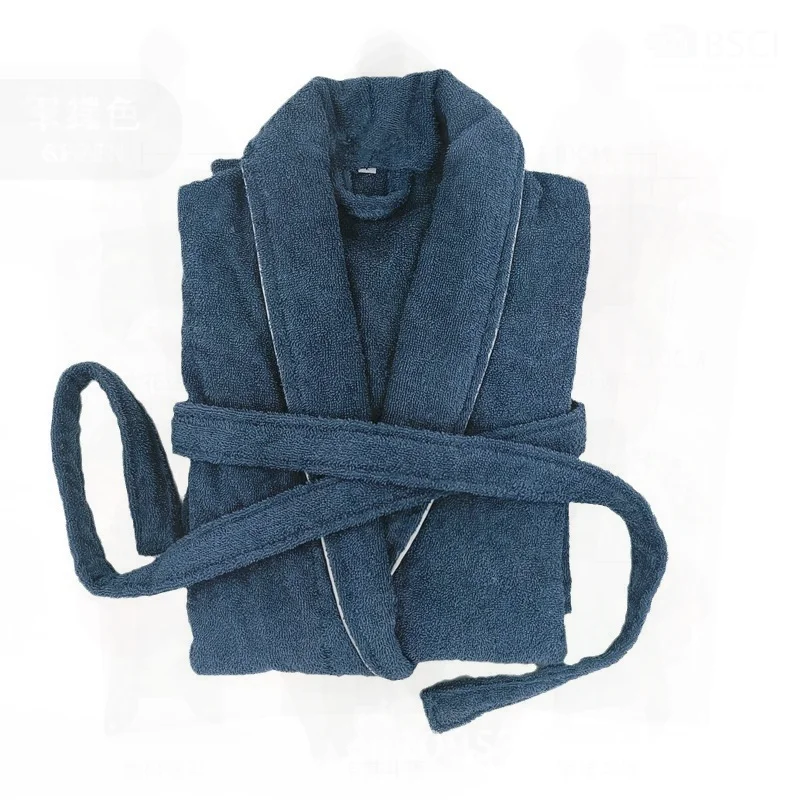 

Хлопковое махровое полотенце унисекс, халат для мужчин и женщин, впитывающая ночная рубашка для пар, качественный зимний халат отеля, несколько цветов