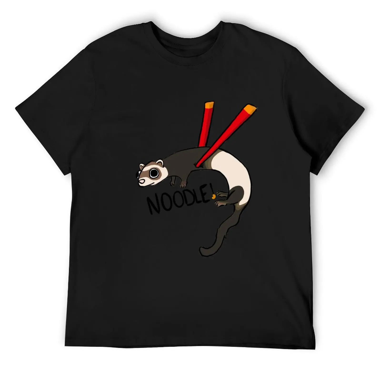 Ferret Noodle T-Shirt vintage anime shirt vintage graphic tee vintage t shirts Men's cotton t-shirt