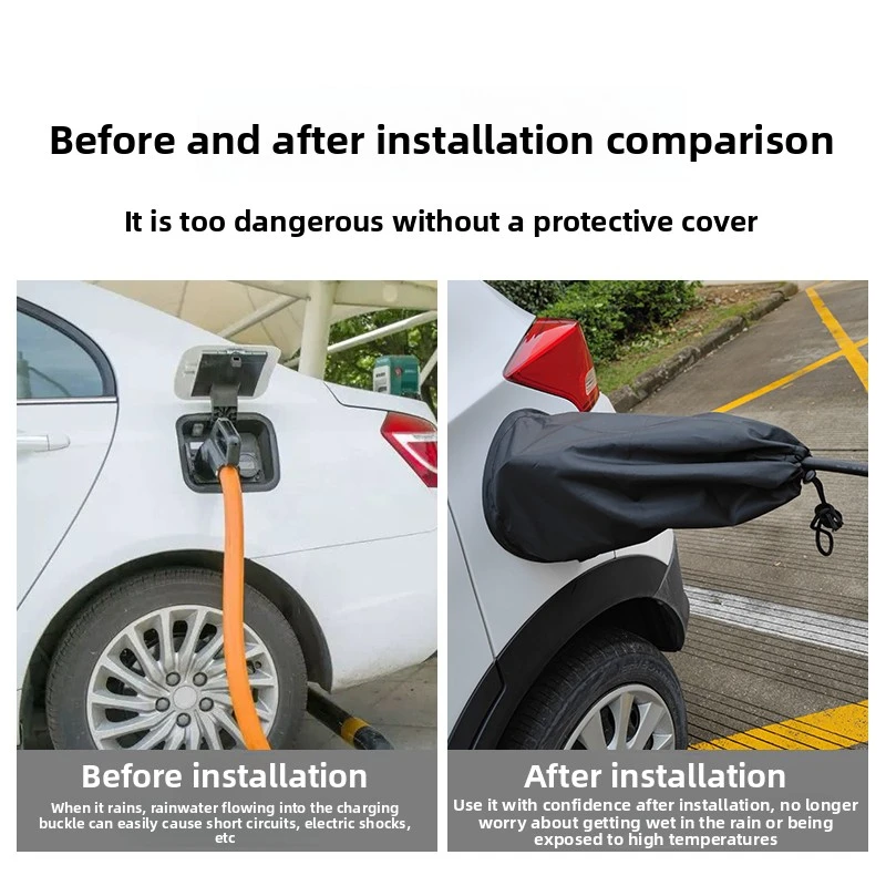 

New Energy Vehicle Charging Port Rain Cover – Waterproof Charging Gun Protector for Outdoor Rainy Day Use, Easy Install