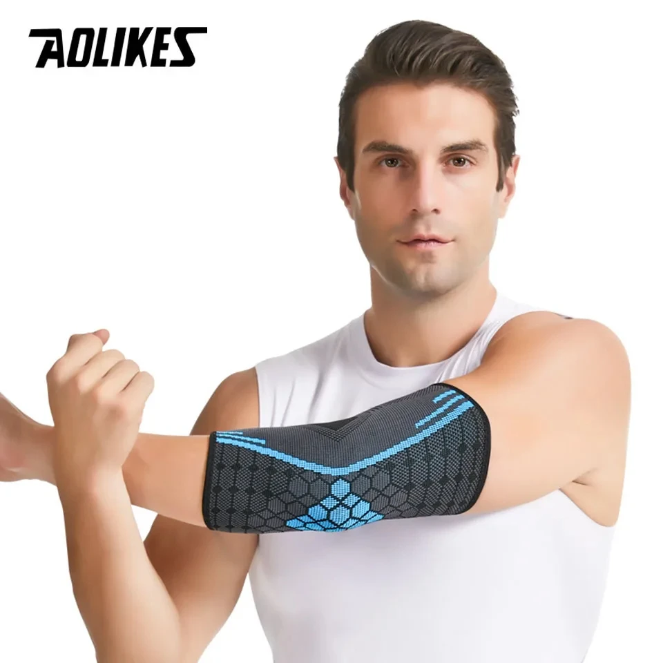 AOLIKES 1PCS New Elbow Compression Sleeve,Tennis Elbow Braces for Tendonitis and Tennis Elbow,Arm Supports golfer elbow support