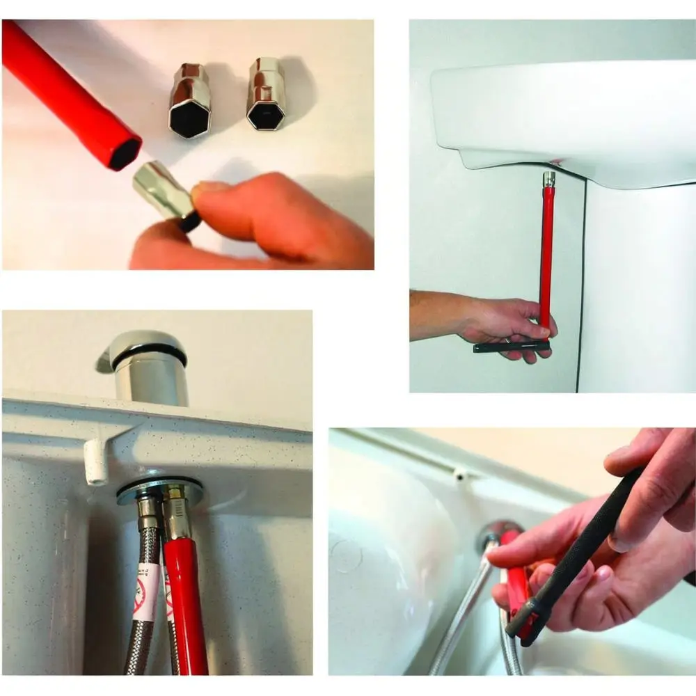 Premium Steel Socket Wrench Bathroom Shower Faucet Fitting Tool Professional Plumbing Repair Maintenance Spanner Set
