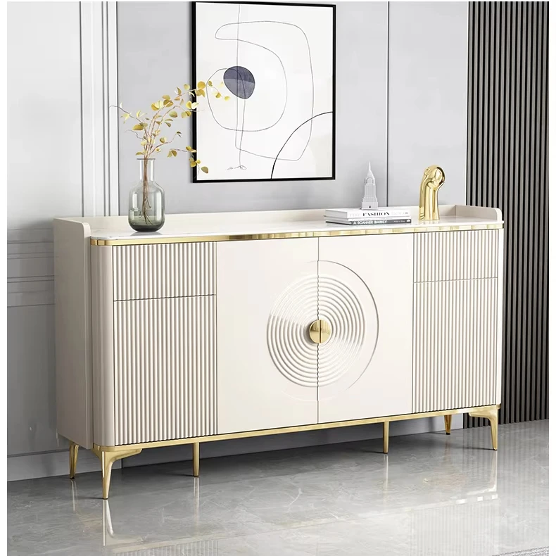 

！@Light Luxury Rock Board Dining Cabinet, Modern and Simple Storage Cabinet, Painted Living Room Storage, Wall Cabinet