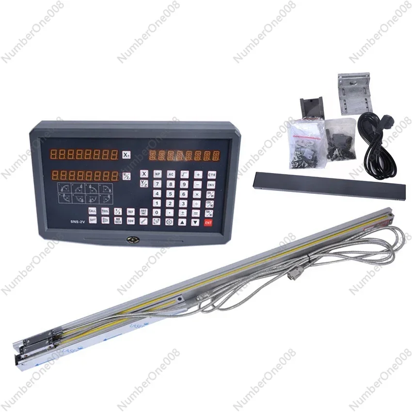 

Complete Set SNS-2V 2 Axis DRO Digital Readout with 2PCS Linear Scales Encoder (Complete DRO kit for Mill Lathe Applications)