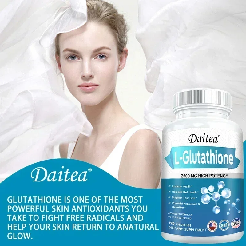 Daitea Glutathione Capsules Supplement Antioxidant Immunity Dull Skin Detoxification Whitening Health Supplement