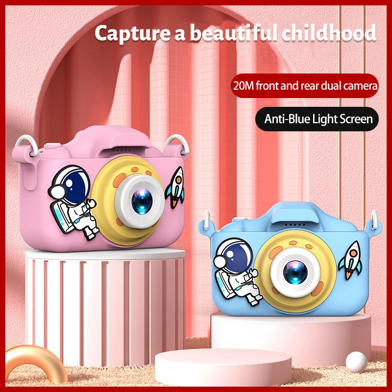 New Style Children Selfie Camera Mini HD Digital Video Cameras Toys Built-In Game Camera Shockproof Silicone Protection Cover