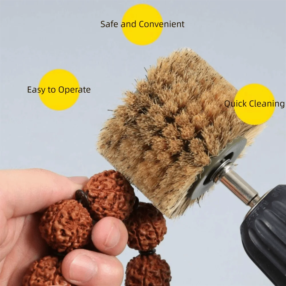 Bristle Brush Head Electric Polishing Cleaning Brush 6mm Handle Diameter Thickened Circle Brush Multi-laywer Bodhi Polishing