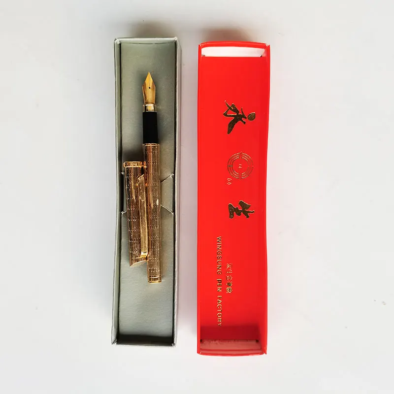 New Old Vintage Hero Yong Sheng 523 Fountain Pen Fine Nib Students Writing Stationery Collection Using the 1990 S Gift box