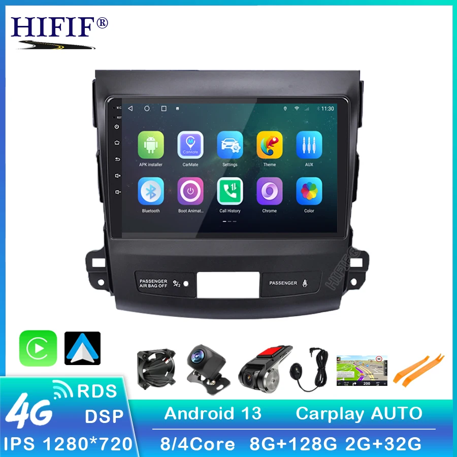 

Car DVD Multimedia player For Mitsubishi Outlander XL 2005-2014 2din Android 13 Radio Tape Recorder Navigation GPS