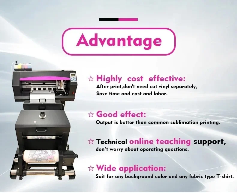 PET Film Direct to Film Printer A3 DTF Printer Machine with White Ink