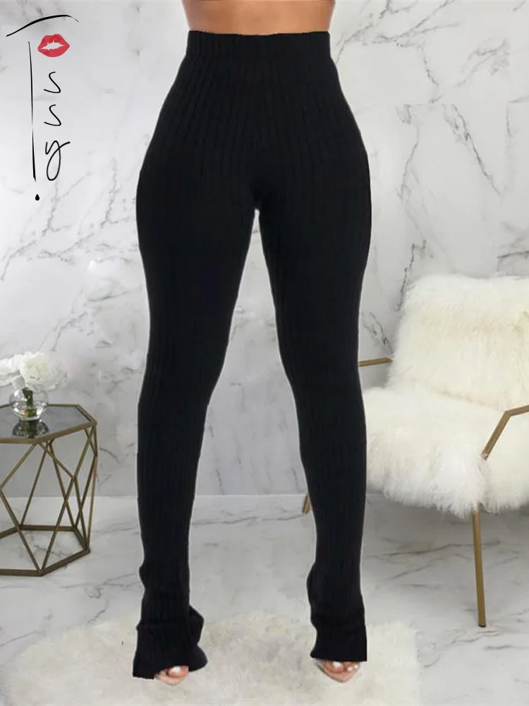 Tossy Women High Waist Skinny Pants Leggings Slim Elastic Black Pants Fashion Casual Trousers Female 2022 Spring Streetwear