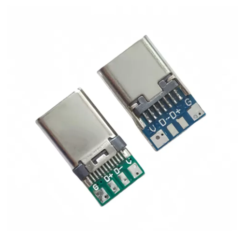 Conector USB 3,1 tipo C, adaptador de receptáculo de enchufe macho/hembra de 24 pines a Cable de soldadura y Cable de 24 pines,