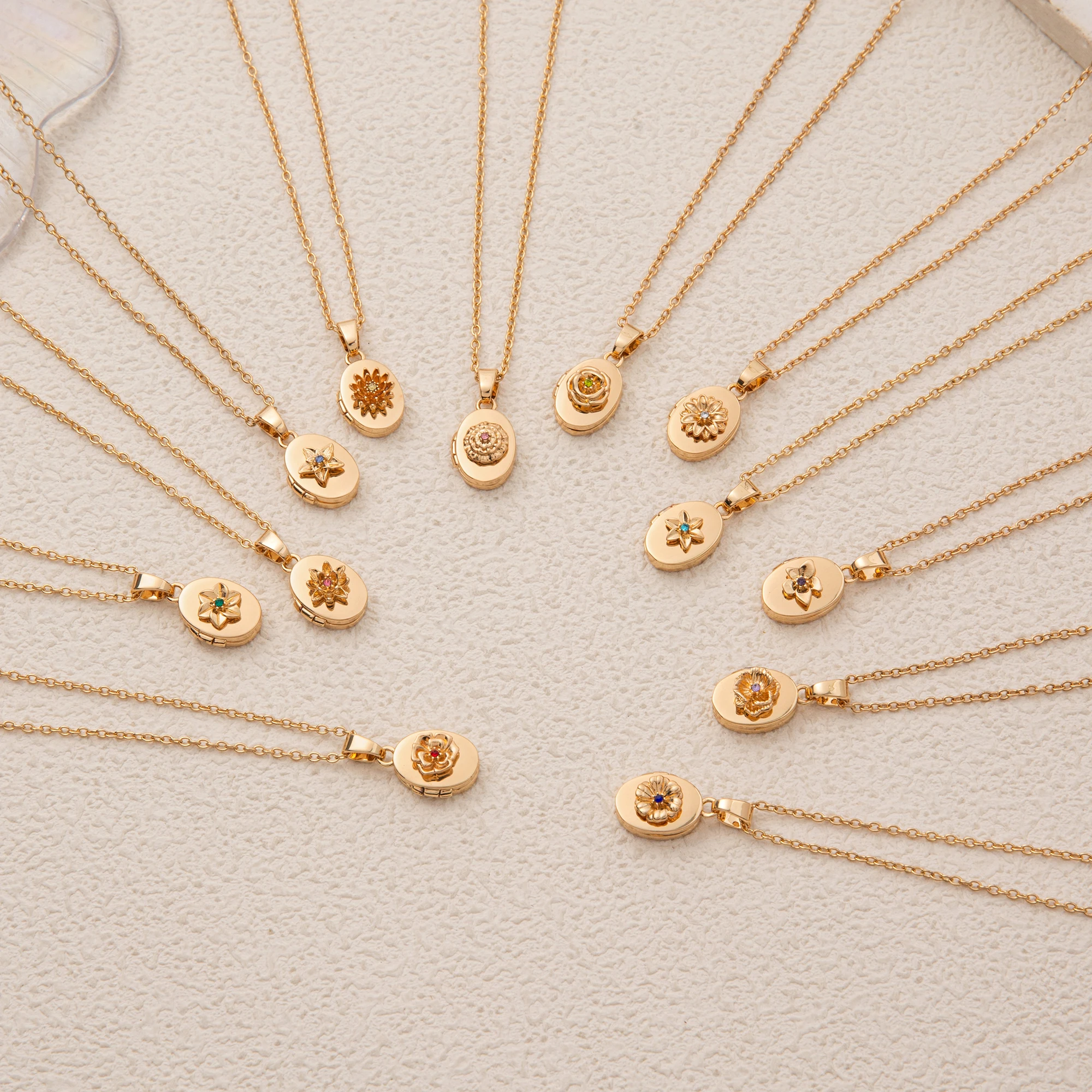 Кулон с цветочным альбомом в декабре, подарок на семейный фестиваль, эллипс, рождение, арахис, Чеши, фоторамка, ожерелье