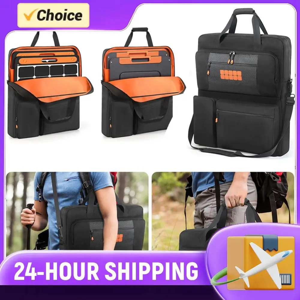 

Сумки для хранения солнечных панелей с наплечными ремнями, мягкие дорожные органайзеры для солнечных панелей с несколькими карманами для двусторонних панелей/ZOUPW 100W 200W 220W