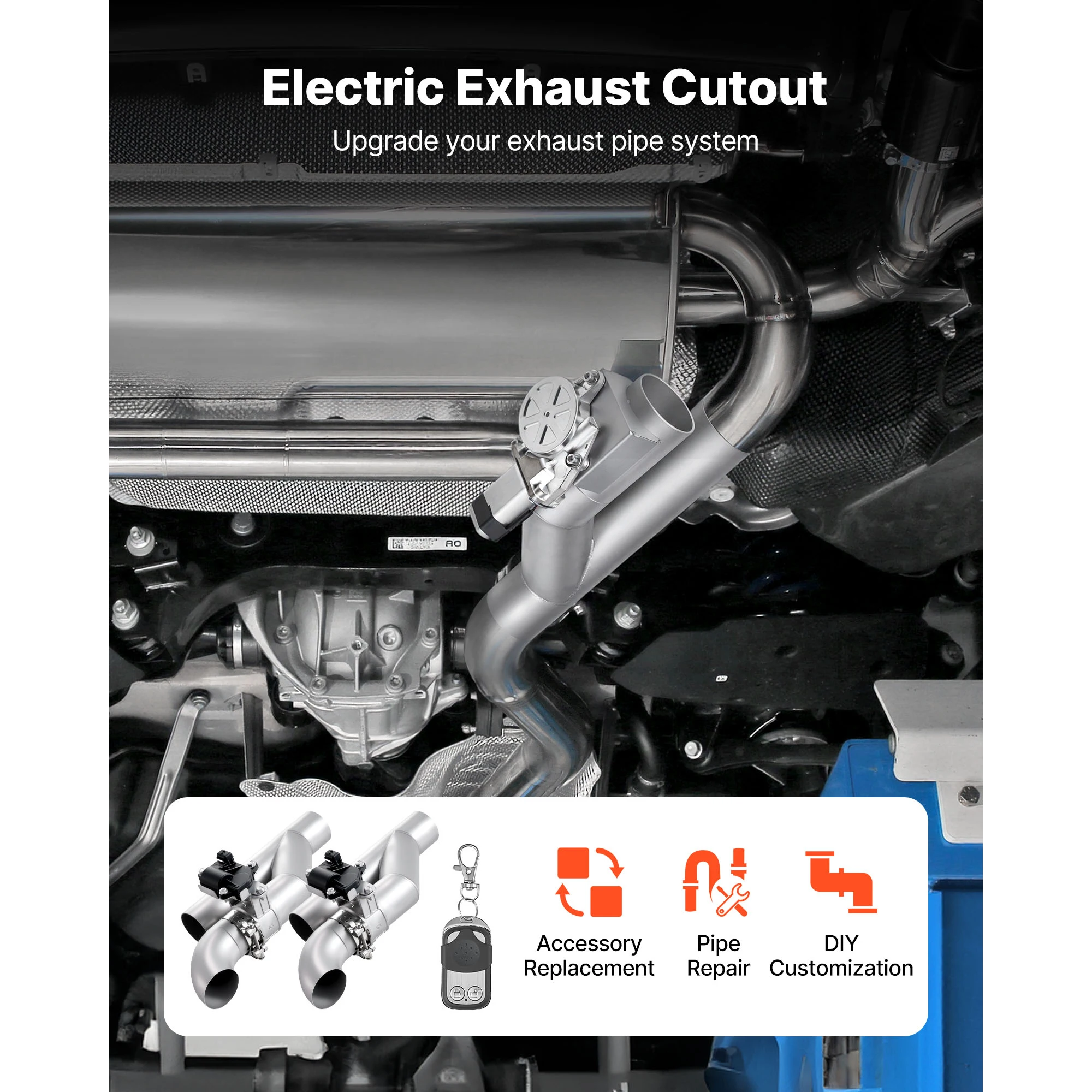 SucceBuy Electric Exhaust Cuto - Universal Remote Control recension och pris