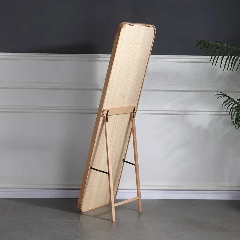 Customizable Nordic style solid wood dressing simple bedroom home full body mirror