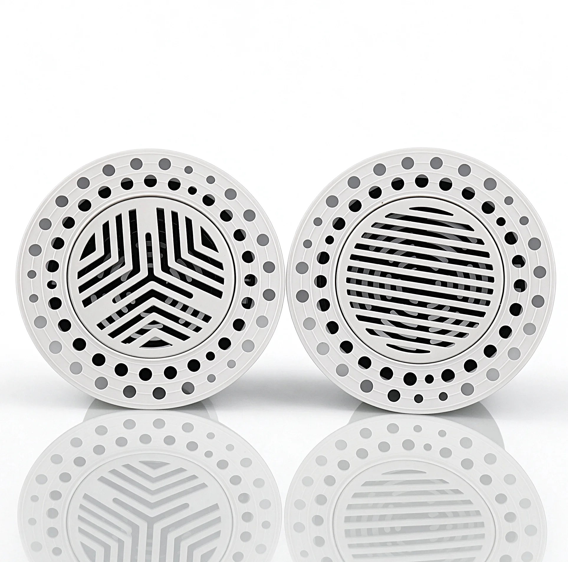 Hon&Guan Frameless Recessed Air Vent, Spring-Click Round Diffuser, Adjustable Airflow Removable Panel Ceiling Ventilation Cover