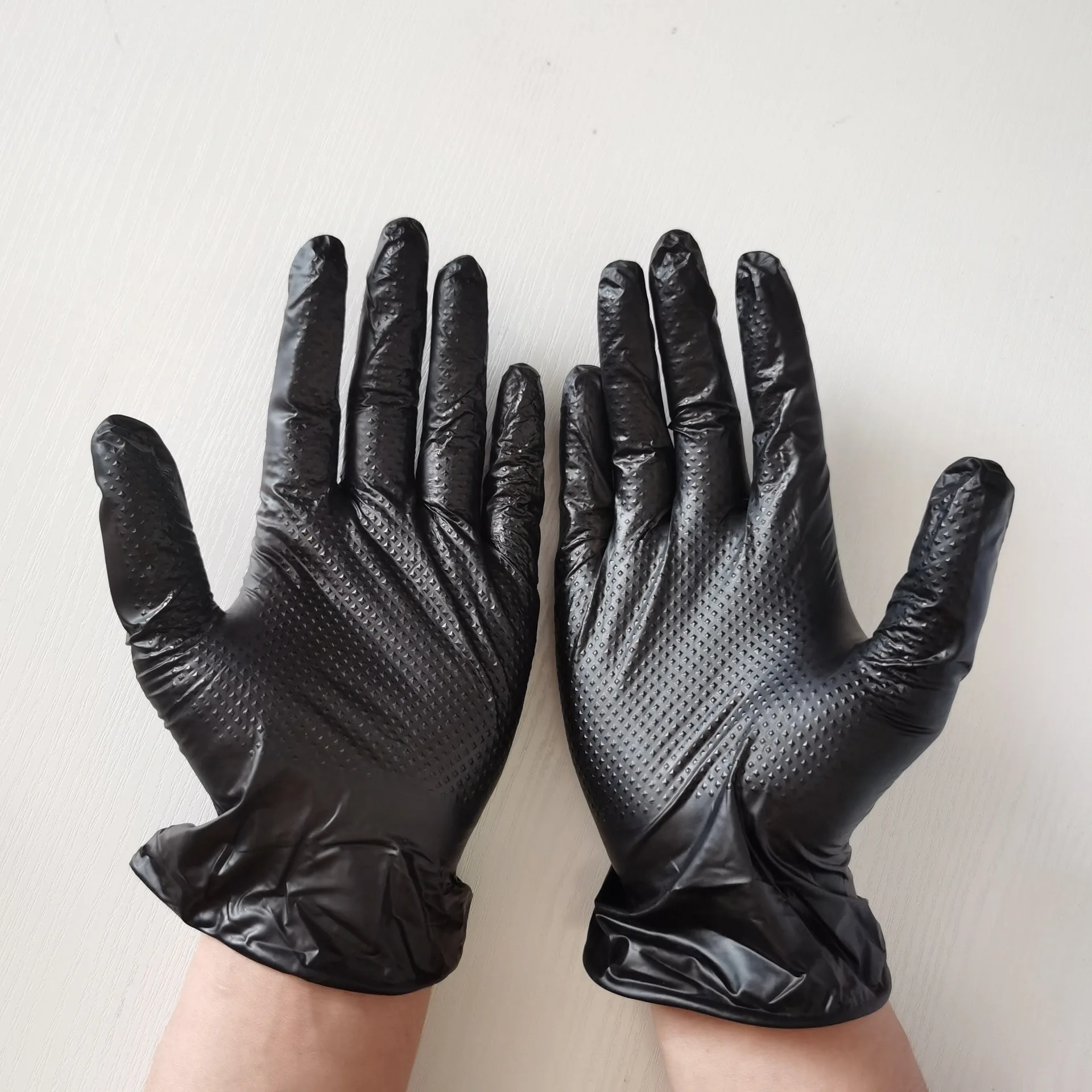 Supply Black Nitrile Gloves 100PCs Super Clean Gloves, No Latex Powder Food Gloves