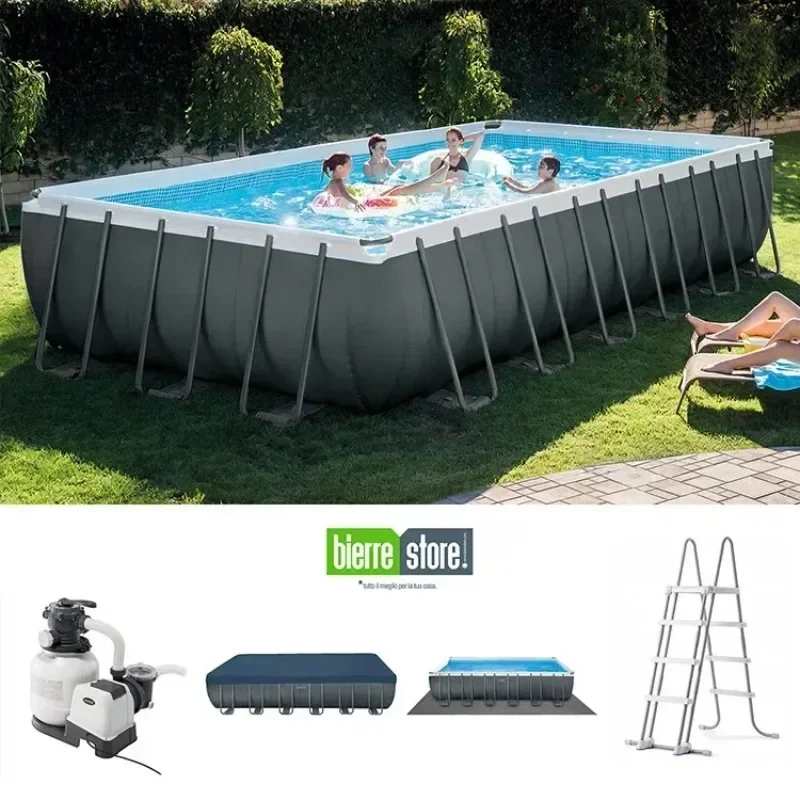 INTEX 26374 AGP 32FT Rectangular Ultra Frame Pool Steel Pool Above Ground Pool