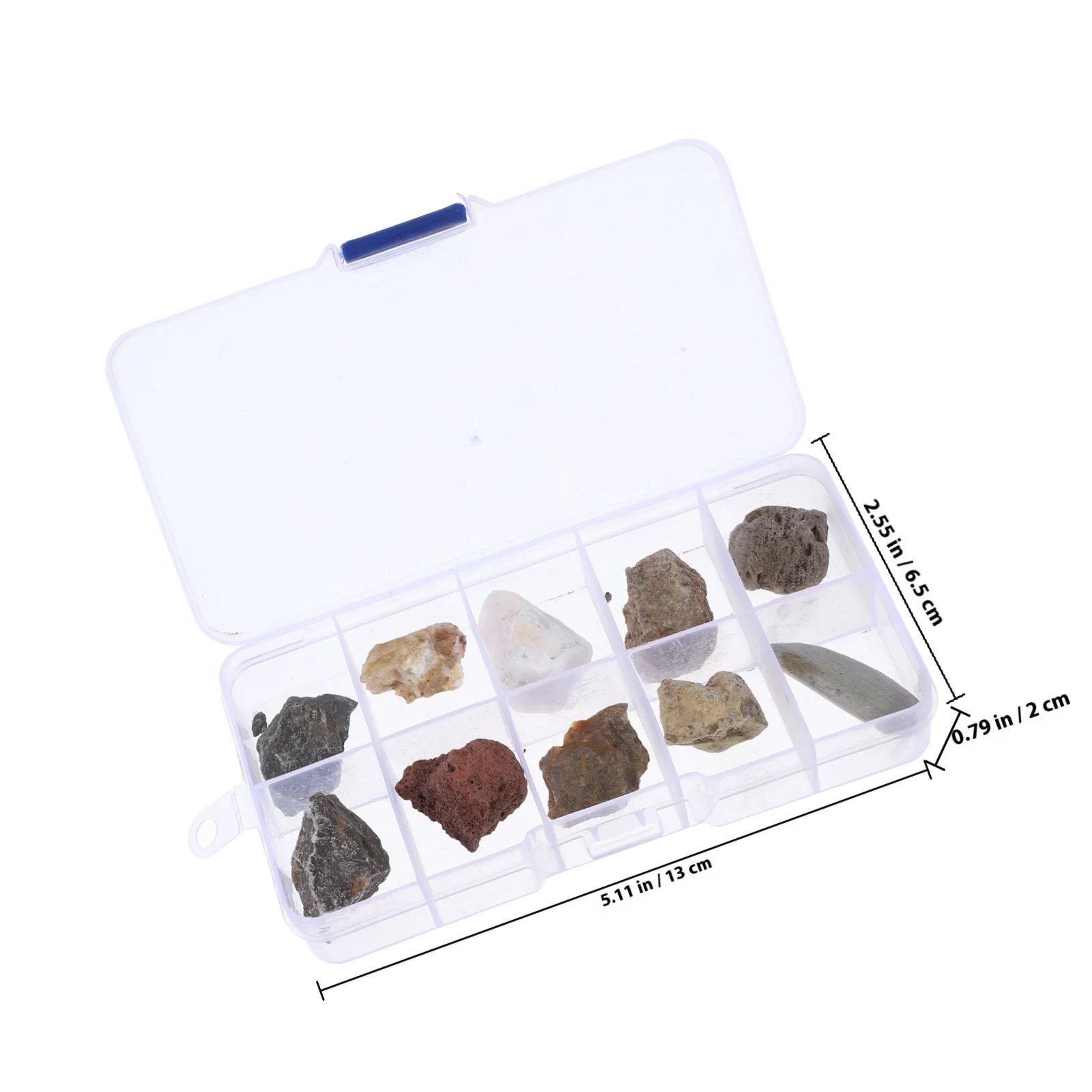1 Set Rock Mineral Collection Box Science Teaching Prop for Classroom Field Testing Hands-on Geology Kit for Science