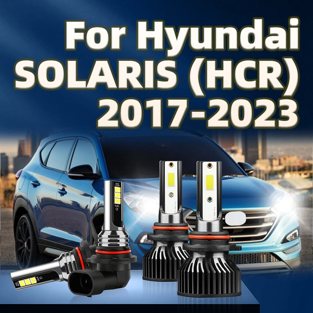 

LED Headlight Car 6000K White Fog Light HB3 HB4 Kit For Hyundai SOLARIS (HCR) 2017 2018 2019 2020 2021 2022 2023