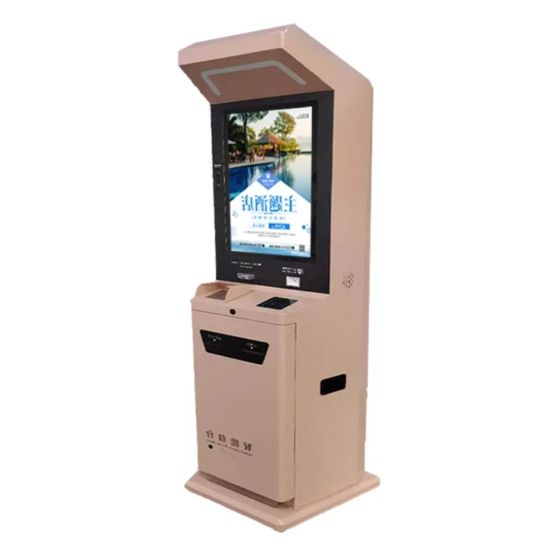 Self Payment Kiosk Check-in Check-out Scan Reader Self Service Touch Screen Kiosk Printing Kiosk with Camera for Hotel