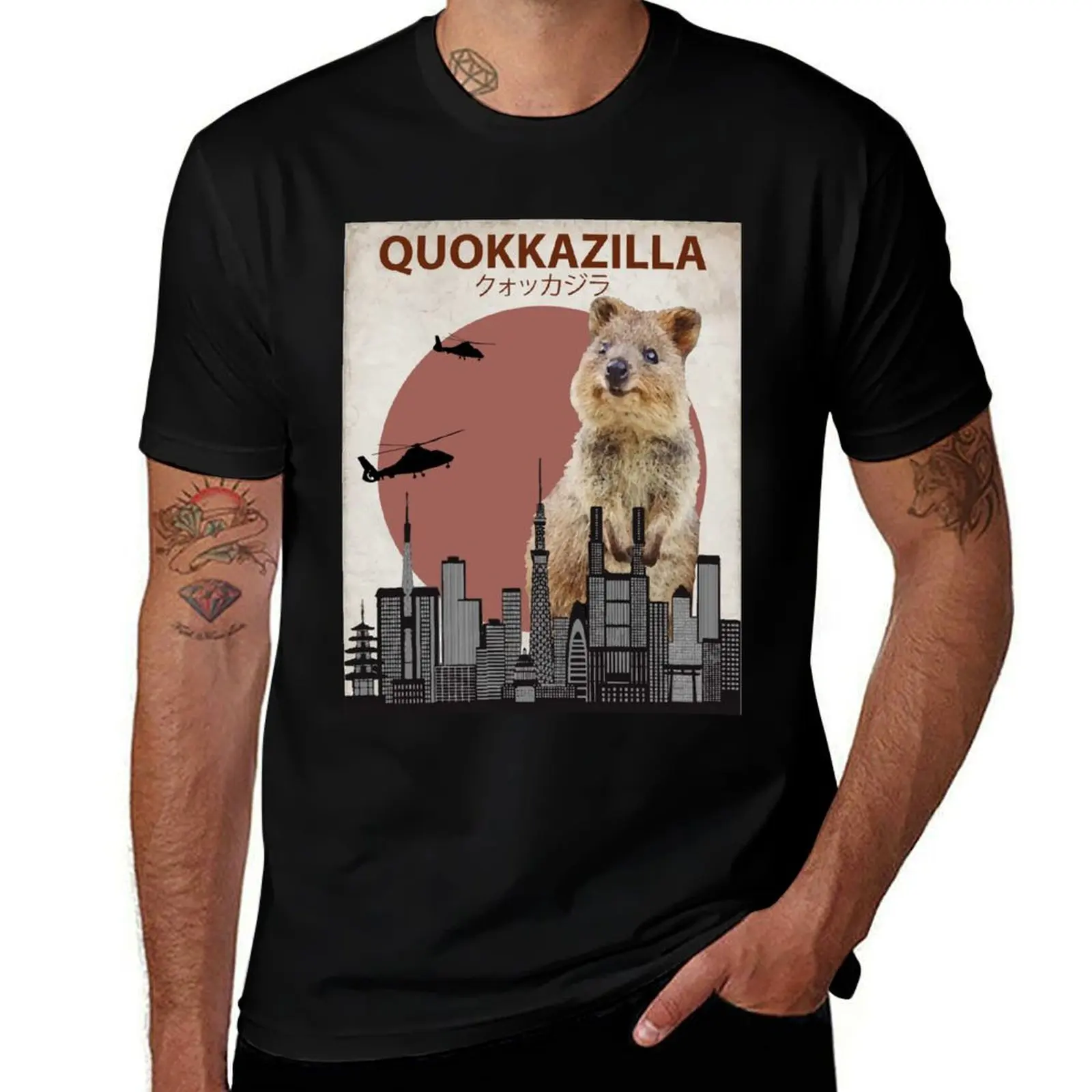 Quokkazilla Quokka Giant Monster Parody T-Shirt anime shirt street wear custom shirt man t shirt Men's clothing