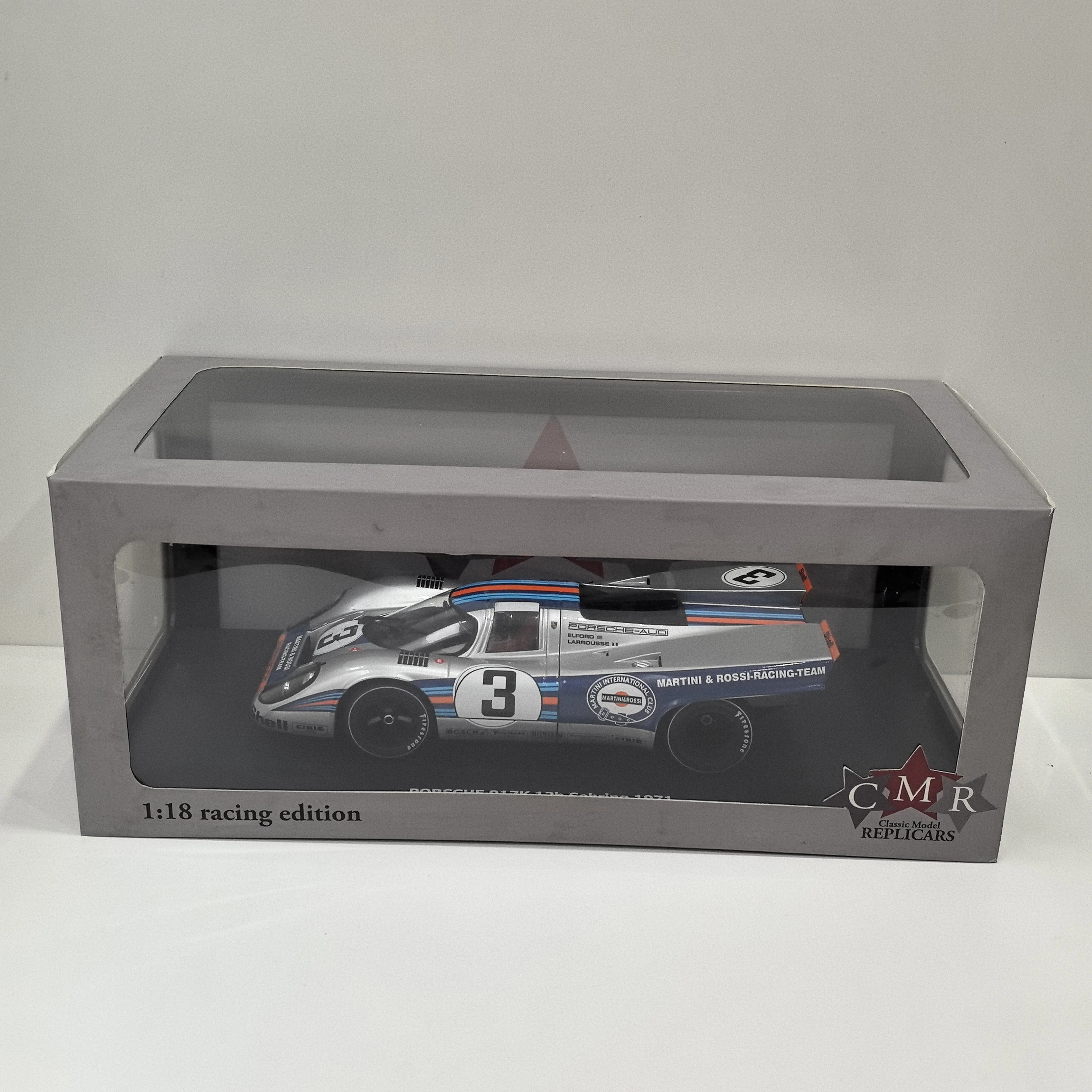 

Литой под давлением CMR масштаб 1/18 PORSCHE 917K 1970р # 3 24H LE MANS 1971 Sebring Porsche 24-часовая гоночная модель автомобиля из сплава