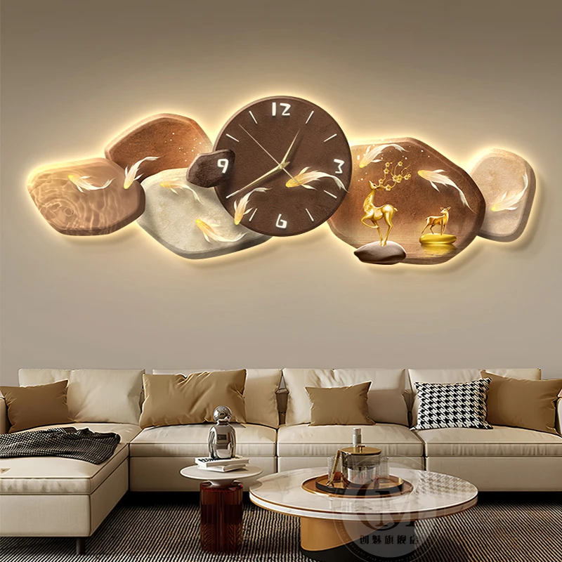 Digital Luxury Wall Watch Art Mural Led Interior Restaurant Wall Clocks Aesthetic Silent Reloj De Pared Living Room Decoration